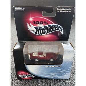 2000 Hot Wheels 100% Black Box 1982 Corvette Maroon 1:64 Scale Diecast B6